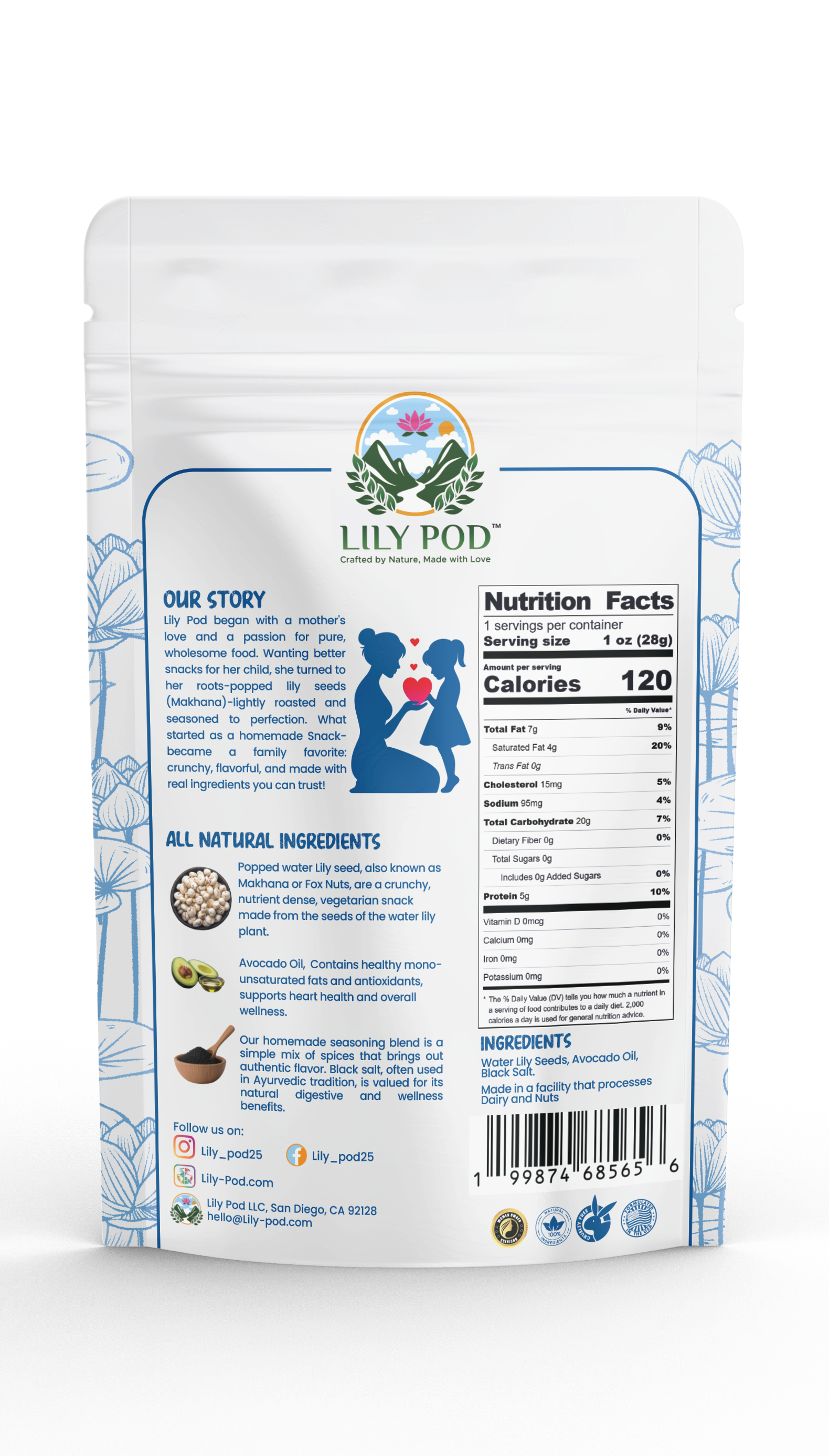 Lightly Salted Popped Water Lily Seeds