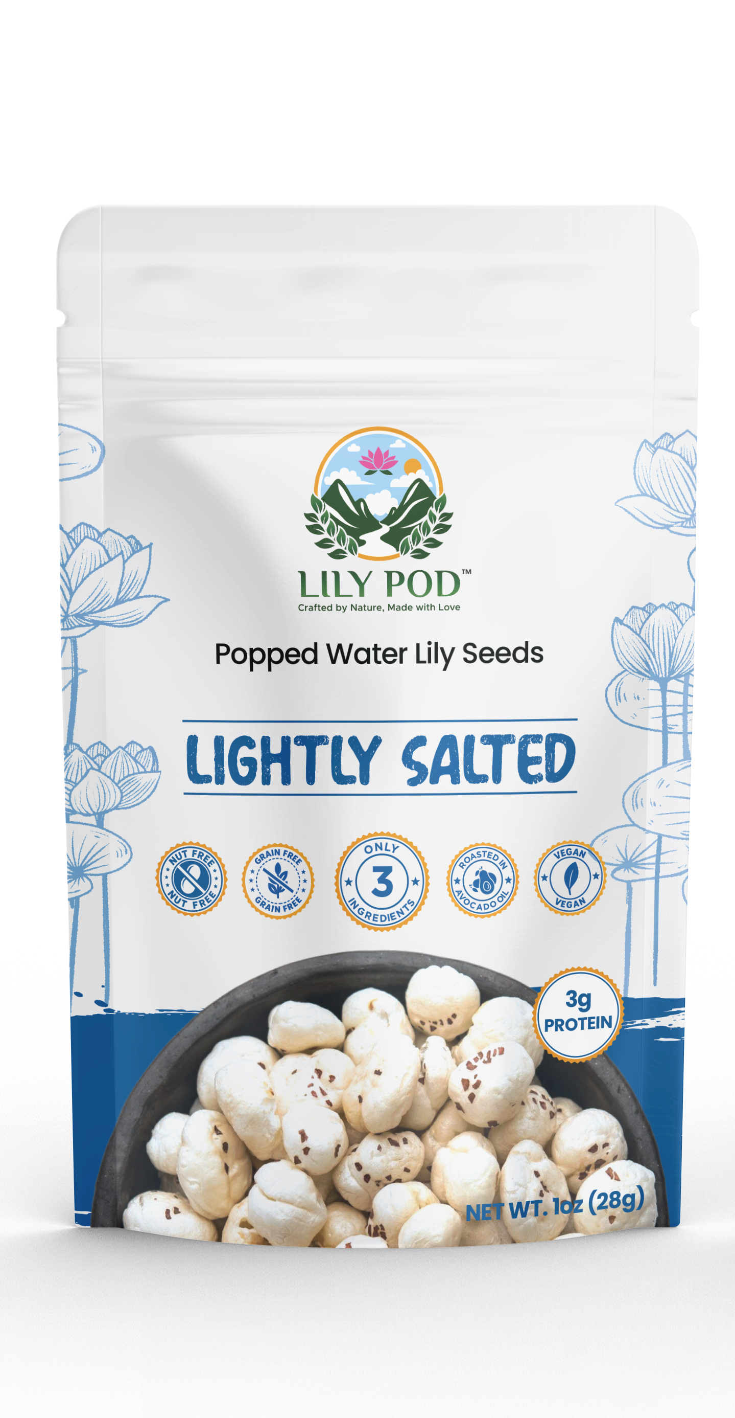 Lightly Salted - Popped Water Lily Seeds
