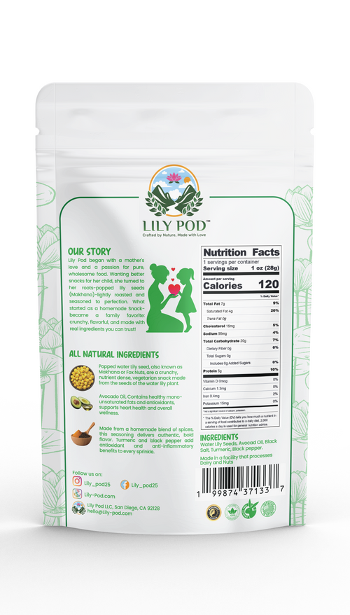 Turmeric And Black Pepper Popped Water Lily Seeds